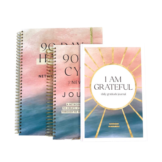 Trio Bundle - 12 Month Planner, 90 Day Journal, & Gratitude Journal