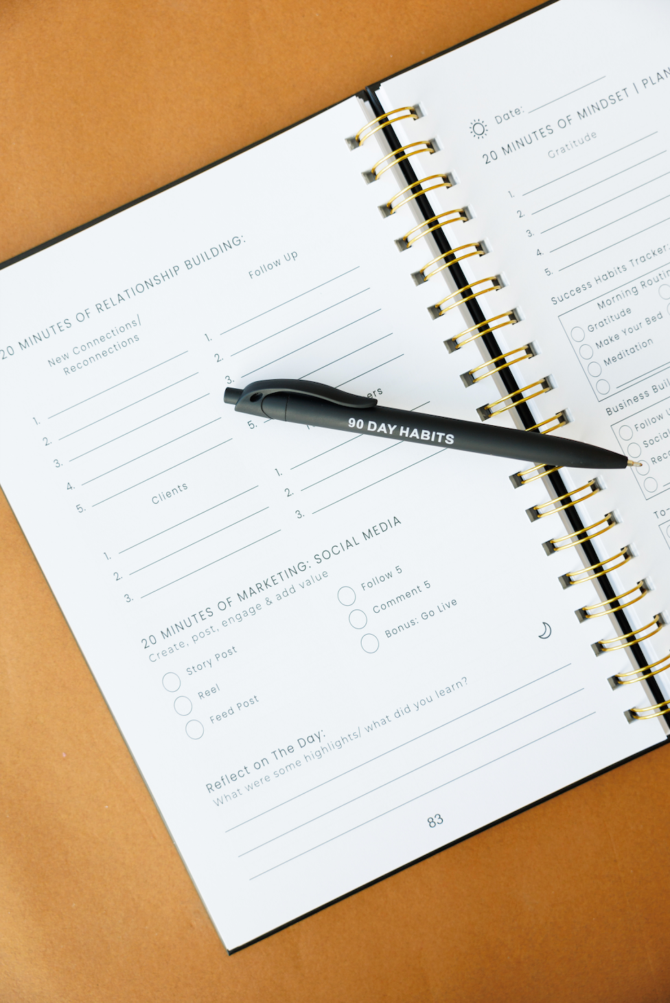 Soft Cover 90 Day Habits Journal