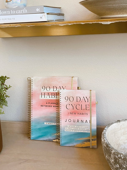 12 Month Planner & 90 Day Habits Journal Bundle